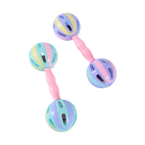 Outros pássaros suprimentos de pássaros 1pc Parrot Bell Toy Anti-Bite Treinamento de animais de estimação entretenimento interativo Rattle de cabeça dupla kring bola