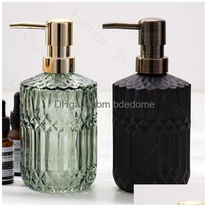 Liquid Soap Dispenser Nordic Style Bottle Thickened Glass Bottles Shampoo Shower Gel Press Bathroom Decoration Accessories Drop Deliv Dhoqt