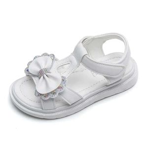 Barn mjuka sulor avslappnad sko fashionabla prinsessa nya vatten diamant strandskor bågformade tjej sandaler sandlias