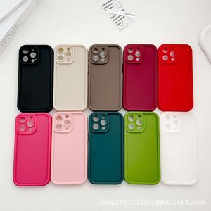 Горячая продажа iPhone 15 сплошной цветной лестница IP11 Apple 14 Corundum Phone Case
