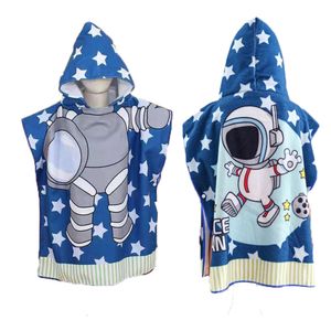 Astronauta Dzieci Szaty do snu Boy Cosmonaut 0-6Year Kid Kid Cloak Cloak Ręcznik Boski z mikrofibrem Hood Microfibre L2405