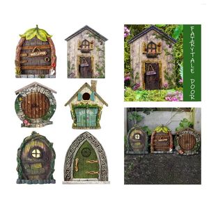 Decorações de jardim 6 peças Porta de fada em miniatura DIY ACCS Ornament Gifts Favors Favors Stamine