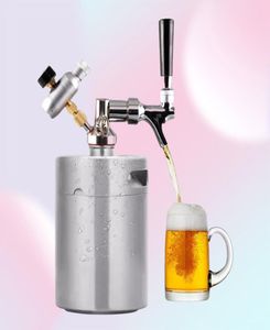 Hemtillverkningsmaskiner 2L36L Rostfritt stål Öl Mini Keg Air Pressure kranar Can Barrel Wine Brewing Tool Bar Nightclub Resta2854775