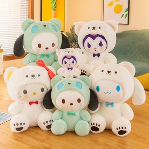 25/35/45 cm Super Soft Plush Doll Toys Söta vitbjörn Kuromi Cinnamonroll Plushies Toy Doll Cos Bear Kawaii Toys Children Birthday Presents 190