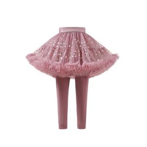 レギンスタイツのズボンの女の子はスカートメッシュスパンコールスカートggings ggings for toddler tutu pants with thick velvet leggings for Children for 2〜8年wx5.29