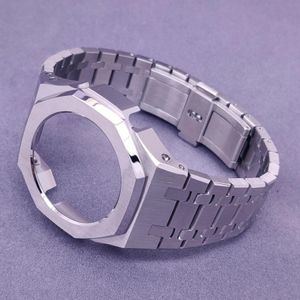 Watch Bands GMAS2100 HONTAO CASIOAK MINI ALL METAL MOD KIT CASE BEZEL WIDS SCREW BAND DIYステンレススチール最小GMA-S2100 294R