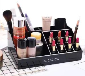 BINS 2023 Organizador de maquiagem clássica CC Logotipo acrílico Caixas de armazenamento multifuncional Caixa de armazenamento de ferramentas de luxo Caixa de armazenamento Acessórios cosméticos DE