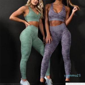 Legging mimetici senza soluzione di continuità vitali donne ad alta vita donne pantaloni yoga fitness push up gym sport gocciola