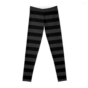 Active Pants Black And Dark Grey Stripes Leggings Leginsy Push Up Legings For Fitness Sports Woman Gym Womens