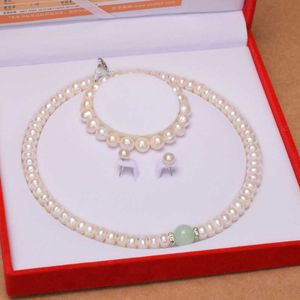 Explosion Shock Low-Cost Low-Key 2024 New style Luxury Pearl Jewelry Set Bracelet Necklace EarringsUKA8