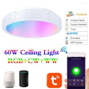 Ceiling Lights LED Light Bedroom Study Crystal Simple Household Living Room Luxurious Circular WIFI Fixture