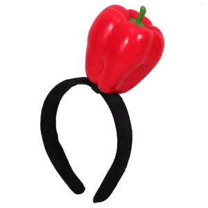 Bandanas Red Bell Pepper Faixa da cabeça do casamento PO Props Comida exclusiva de simulação de cabelo para festival Festival Acessórios