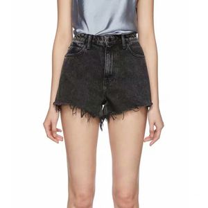 Primavera no verão Chegada feminina Highwaisted Nonstrect shorts jeans premium de qualidade de luxo marca 240530
