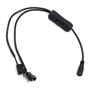 12V Power Adapter Adapter Cable DC One Point Two Turn Computer CPU Fan 4Pin Line med Switch Conversion Line