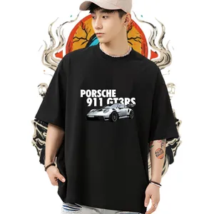 Wholesale T shirt High Street Hip Hop Breathable Crew Neck Tshirts Fashion New Custom Print Oversized Clothings