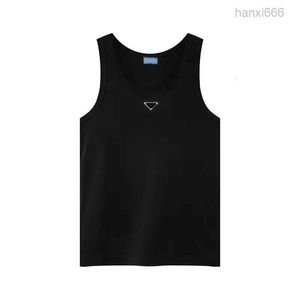 t Summer Sleeveless Clothes Leisure Time Shirts 100% Cotton Short Chest Triangle Inlay