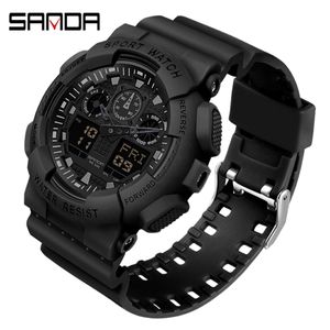 SANDA 2021 Watch Digital Watch Męskie zegarki dla mężczyzn Waterproof Clock Zegar Zegar Zespół Mężczyzna Relogio Digital Masculino x0524 315m