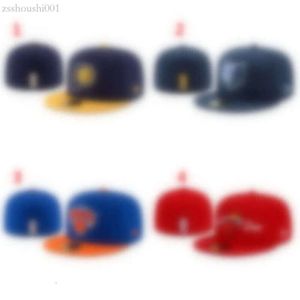 Nya herredesigner Fashion Classic Color Flat Peak Full Closed Caps Baseball Sports Fited Hats i 7- Storlek 8 Basketlag N-5 9273