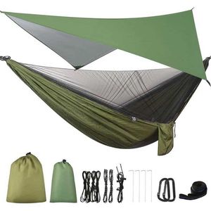 Hammocks Camping Hanger Mosquito Nets e tiras de capa de chuva portáteis de nylon para caminhada H240530