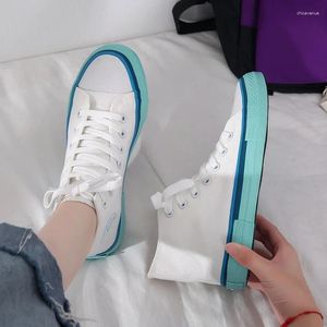 Casual Shoes Designer High and Low Top Women Canvas 2024 Spring Female Candy Color