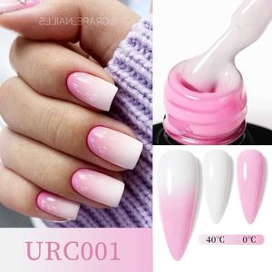 Nail Polish SUGAR 7ml hot gel nail polish pink white 3 layers color change semi permanent soap varnish manual glass bottle d240530