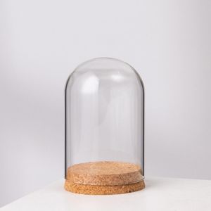 Szklany słoik bellowy wyświetlacz słoik kopuły słoik z drewnianymi ozdobami ozdobnymi