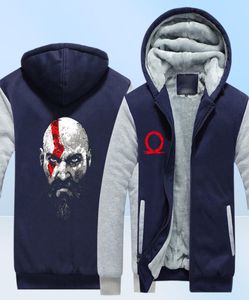 Winter Hoodies God of War Kratos 그래픽 남성 여성 따뜻한 가을 의상 땀 셔츠 지퍼 재킷 Fleece Hoodie3923332