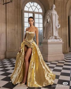 Sukienka wieczorowa Kylie Jenner vestido de fiesty abito da ser das abendkleid die dzielona suknia balowa kochanie złota róża Nigeria moda yousef aljasmi