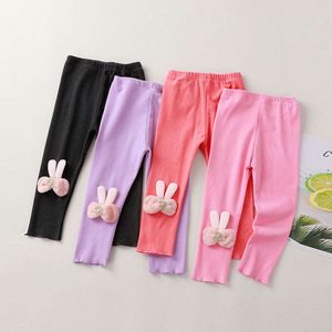 Hibobi Fashion Children's Leggings Autumn and Winter Streting Cartoon Girls Thin Wear Pants 4〜8年L2405