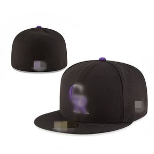 hat Men's Baseball Fitted Hats Classic Black Color Hip Hop Sport Full Closed Design Caps baseball cap Flowers new cap G-3