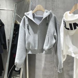 Толстовки женская zip -zip -hoodie Дизайнерская кардигановая толстовка с длинными рукавами