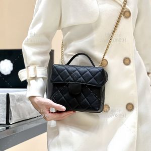 Designer Bag Lady Handbag 1: 1 Toppkvalitet 17,5 cm Kohude axelväska Luxury Cross Body Bag med Box C488