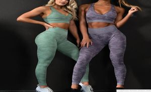 Ważne bezproblemowe legginsy z kamuflażami Kobiety Kobiety Panie Fitness Spodnie do jogi Push Up Gym Sport Rekin Leggingi Slim Stretch Bieganie 8980513