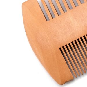 Beard Comb Kit Barba For Men Wooden Comb With PU Leather Case Beard Brush Care Pocket Comb For Beard Men's Hair Comb