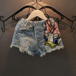 2024 Summer Girl Dżinsy Śliczne cekiny Duck Denim Shorts L2405