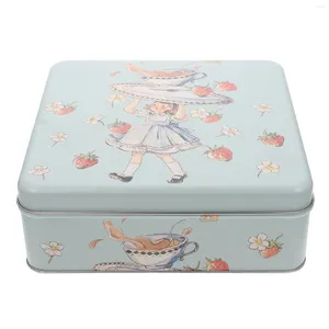 Garrafas de armazenamento Biscuit Tin Box Casos Casos Casos