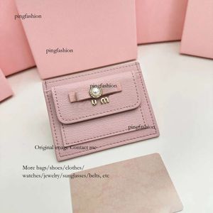 Girls Pearl Purse Designer Wallet Letter Cardholder Ladies Coin Purses Flap Cowhide Leather Wallets For Women Envelope Card Holder Ping