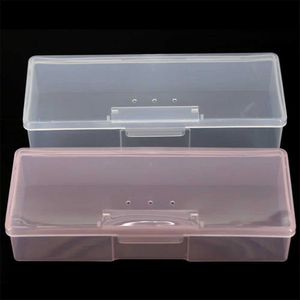 Storage Boxes Bins Nail art storage box nail accessories organizer transparent pink plastic container nail water drill brush buffer pen grinding file box S245
