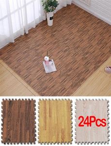 Wood Grain Puzzle Mat Baby Foam Play Splicing Quarto de espessura macia piso moderno garoto Ranco de tapete da sala de estar carpetes 2012254305419