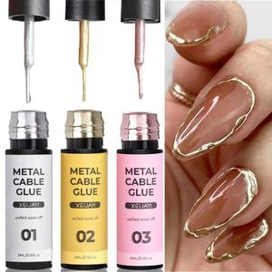 Nagellack 5 ml metall foder färg gel nagellack krom ros guld silver super ljus spegeleffekt målning fransk gel nagellack d240530