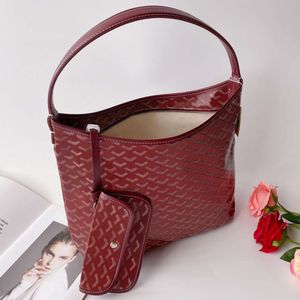 Borse a tracolla del designer di borse da donna Boheme Hobo Burgundy tela in pelle a banco per spalla Hobo Borse Borsa