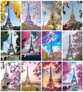 EVERSHINE Full Square Diamond Painting Eiffel Tower 5D Mosaico fai -da -te Set completo RACCAPE ROGAPE RINSTONE Immagini Home Decor2214353