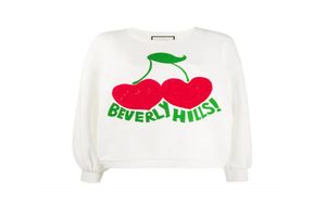 Marka Beverly Hills Kiraz Baskı Beyaz Sweatshirt Erkekler Desingers Hoodies Moda Sweatshirt Sıradan Erkekler Kadın Külkü Çift Street8441639