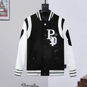 New Philippe Academy Jacket, 농구 겨울 두껍게 재킷, 남자 면화 패딩 재킷, 캐주얼 야구, 캠퍼스 스탠딩 칼라 트렌디 브랜드