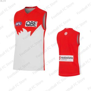 Fans Tops Tees 2024 New Arriavl Summer A.F.L Australian Sydney Swans 2024 Mens Baskerball Jersey Oversized loose Vest For Adult/Kids Kit H240530