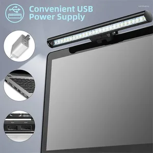 Bordslampor 26 cm datorskärm USB Hängande ljus LED -skrivbord Laptop LCD Monitor Eye Protection Dimning Clip Study Reading Lamp