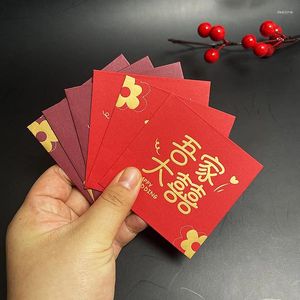 Parti Malzemeleri 6 PCS Mini Kırmızı Zarf Çin Yılı Dragon 2024 Paket Hongbao Şanslı Para Çantası Doğum Günü Evlen