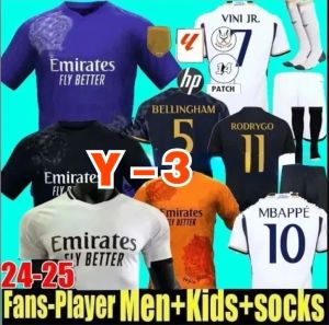 24 25 Bellingham Vini JR Soccer Jerseys Mbappe Tchouameni 23 24 Football Shirt Real Madrids Camavinga Rodrygo Modric Camisetas Men Kids Kids onmorms fans player y-3