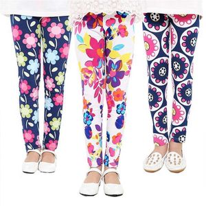 Leggings tights byxor barns tät montering leggings flickor blommor elastiska byxor barnkläder casaul slitna i 1 till 10 år wx5.29b1e2