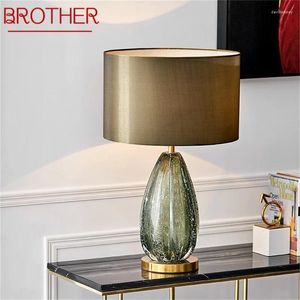 Настольные лампы брат современный декоративная лампа зеленый прикроватный светодиодный стой